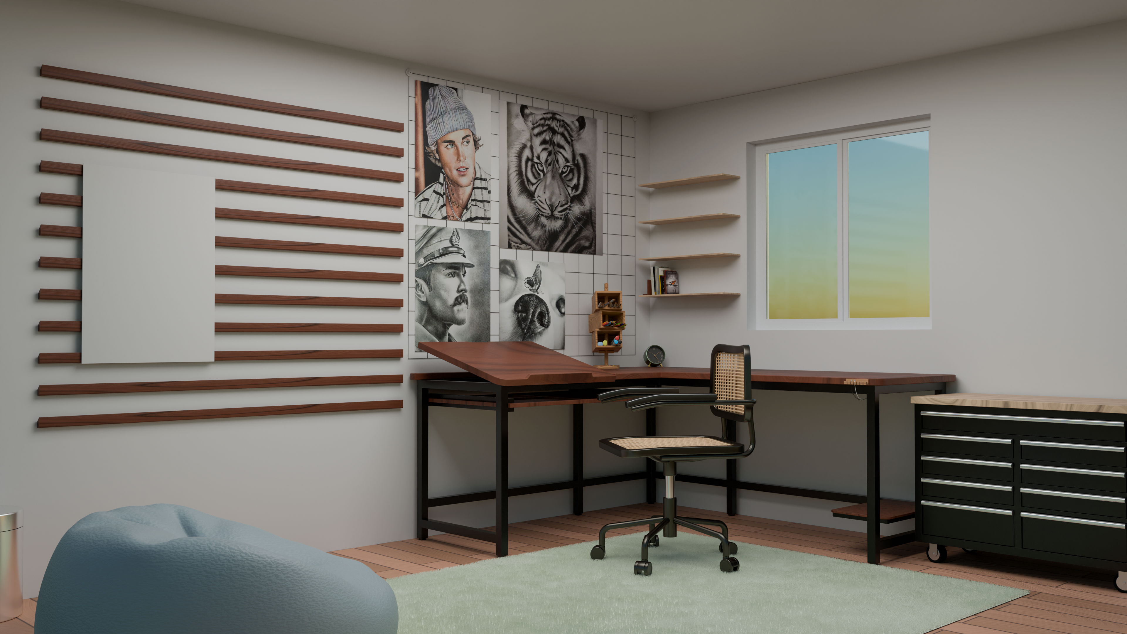 3D project of my dream art studio that iam working on